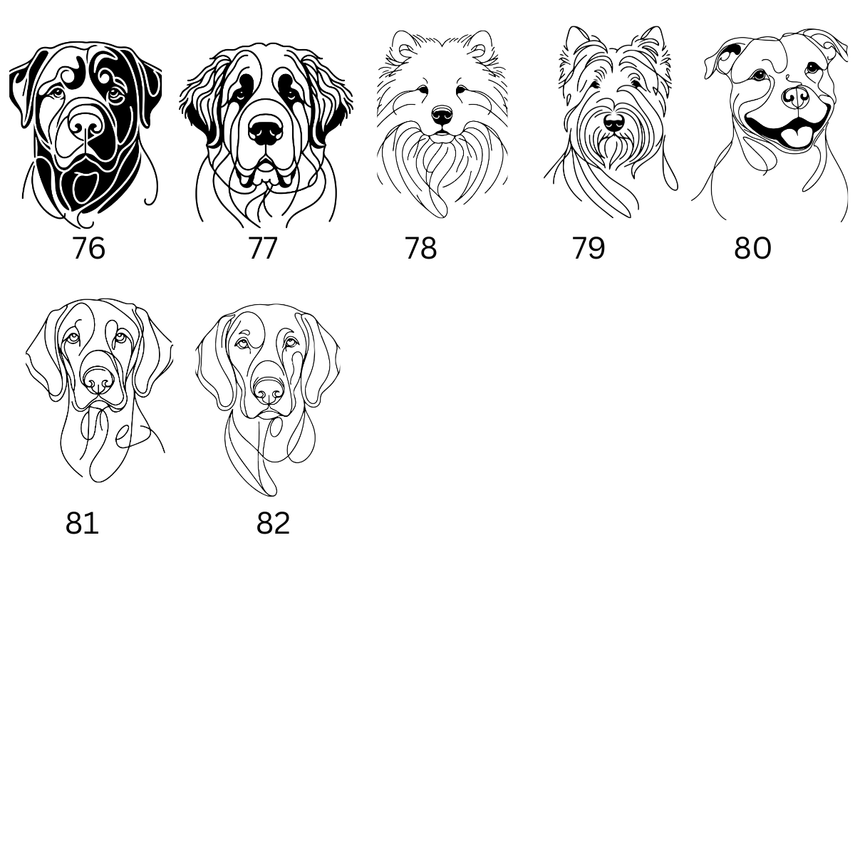 Dog Head Line Drawing - Sticker – Thorncombe Pet Supplies