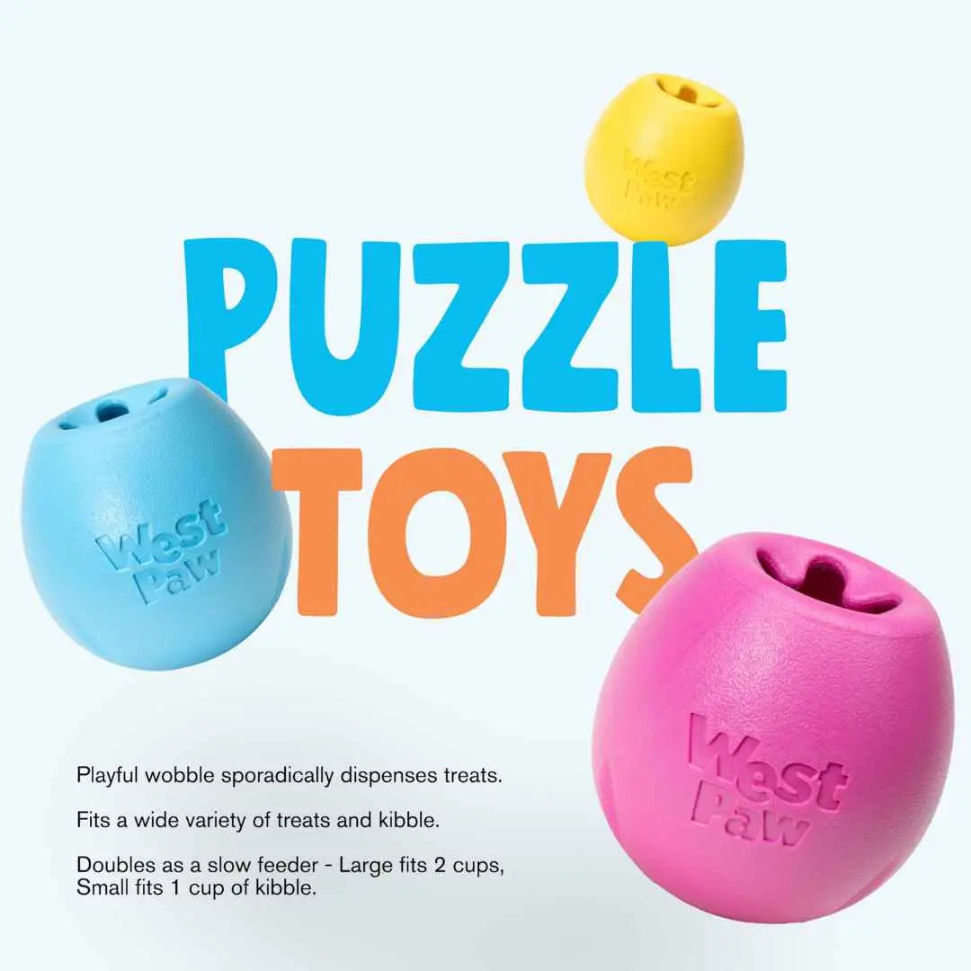 West Paw Rumbl – Wobble Treat Toy for Enrichment & Slow Feeding West Paw