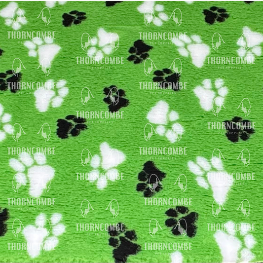 Dry Bed (Vet Bed) - Non Slip Kiwi Green with Paws - COMING SOON