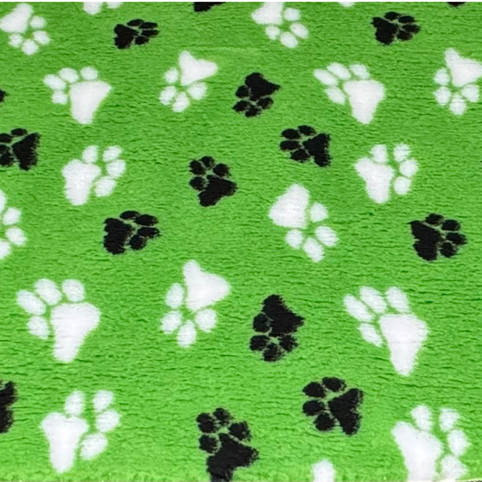 Dry Bed (Vet Bed) - Non Slip Kiwi Green with Paws