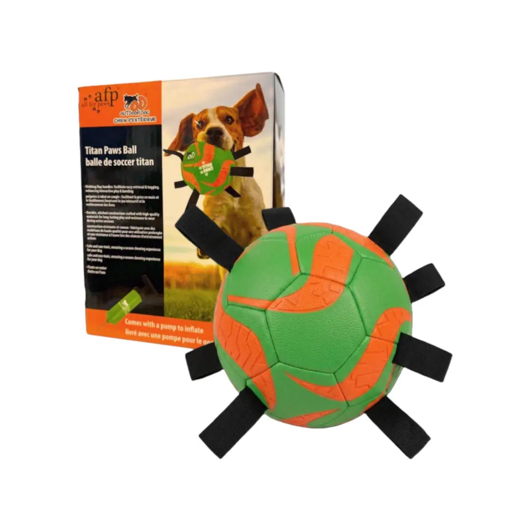 AFP Titan Paws Ball – Tough Floating Soccer Ball with Grab Handles