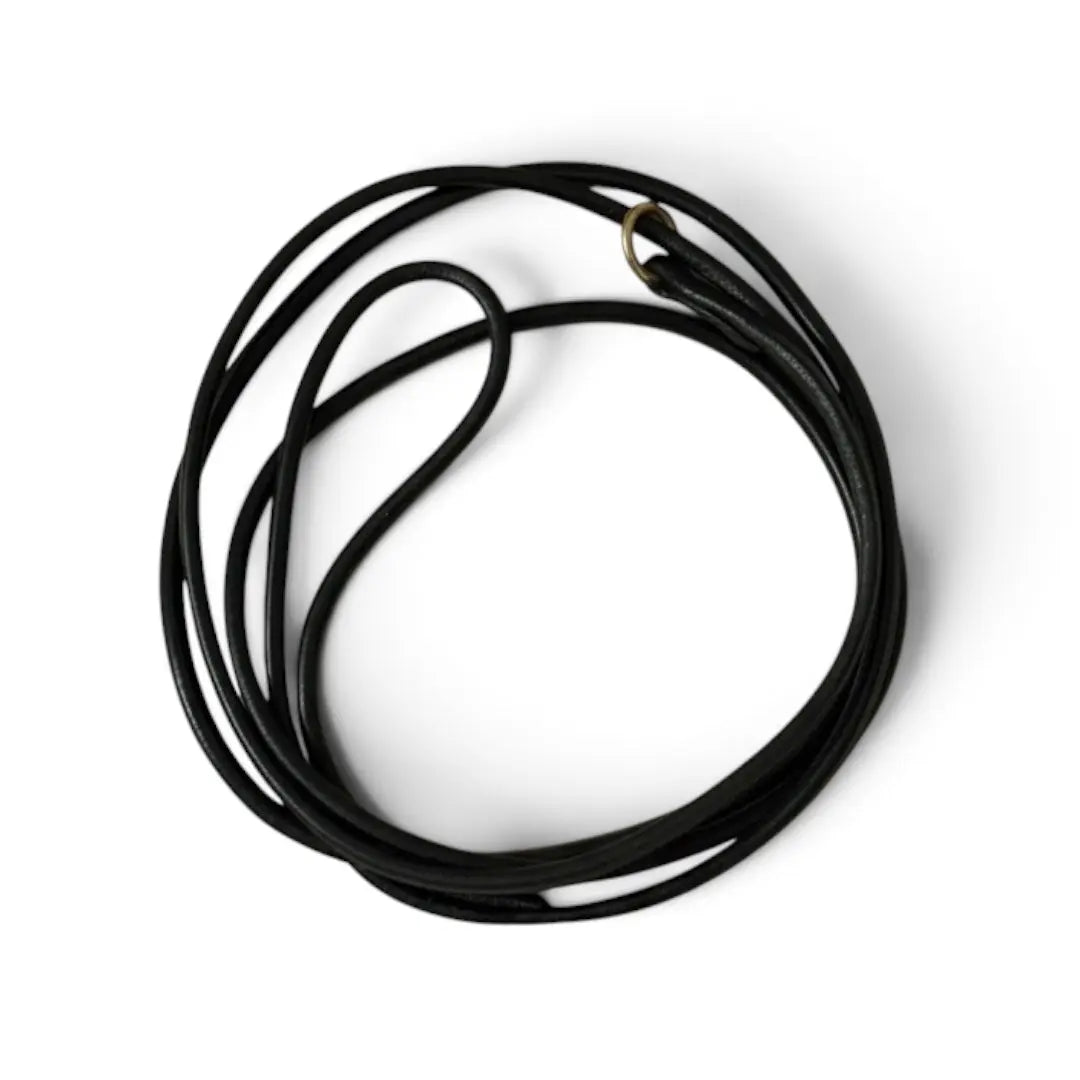 Rolled Leather Slip Show Lead — 5mm