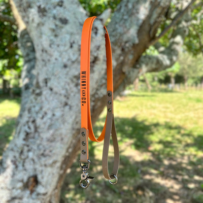 Biothane 1.5m Walking Leash - Burnt Orange & Coyote Brown