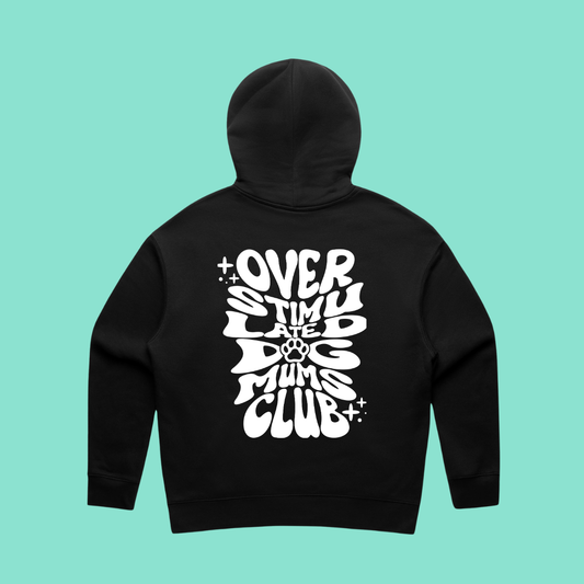 Overstimulated Dog Mum Club 1/2 Zip Hoodie