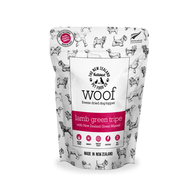 Woof Lamb Green Tripe & Mussel Dog Food Topper 180g