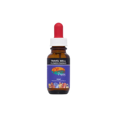Plush Puppy Travel Well Flower Essence Drops - Natural Travel Support for Dogs