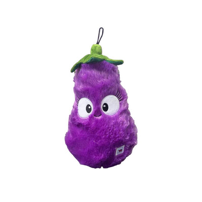 Eggwina Eggplant - Plush Dog Toy - 100% recycled material