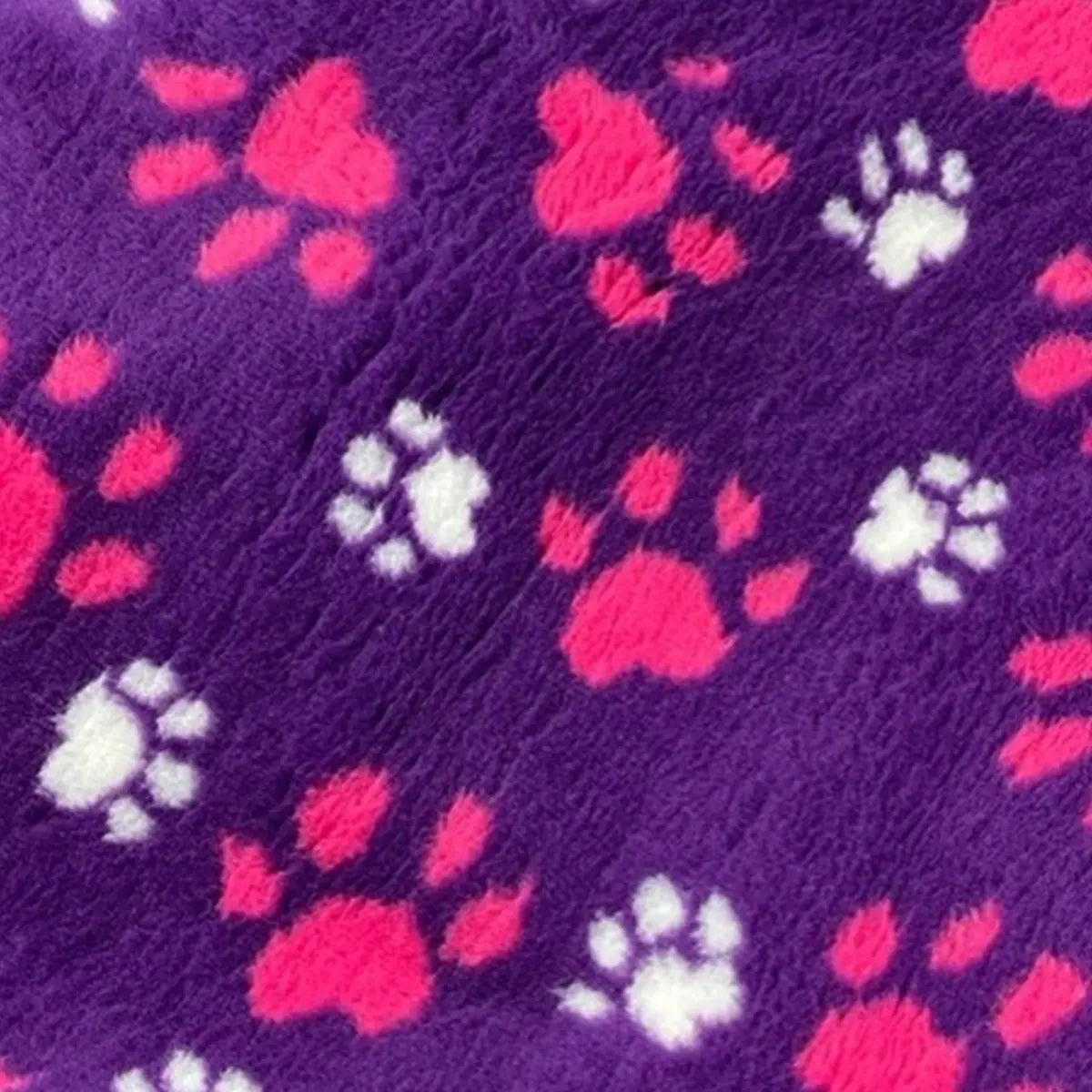 Dry Bed (Vet Bed) - Greenback Purple with Pink Paws Thorncombe Pet Supplies
