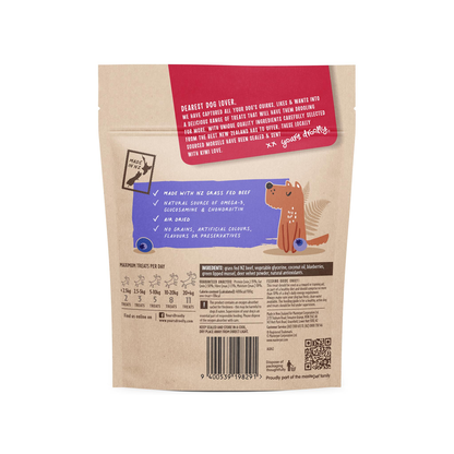 Yours Droolly Beef & Blueberry Dog Treats 100g